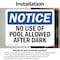 Signmission No Use Of Pool Allowed After Dark OSHA Notice Sign, Vinyl Decal, 7in W x 5in L, 2PK OS-2PACK-NS-D-57-L-15023 - alternate 4